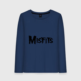 Женский лонгслив хлопок с принтом Misfits logo , 100% хлопок |  | misfits