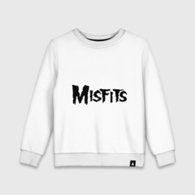 Детский свитшот хлопок с принтом Misfits logo , 100% хлопок | круглый вырез горловины, эластичные манжеты, пояс и воротник | misfits