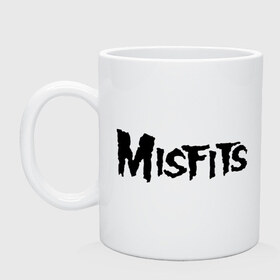 Кружка с принтом Misfits logo , керамика | объем — 330 мл, диаметр — 80 мм. Принт наносится на бока кружки, можно сделать два разных изображения | misfits