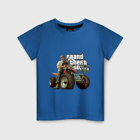 Детская футболка хлопок с принтом GTA V , 100% хлопок | круглый вырез горловины, полуприлегающий силуэт, длина до линии бедер | criminal action | games | grand theft auto | gta 5 | race | гта 5 | игры