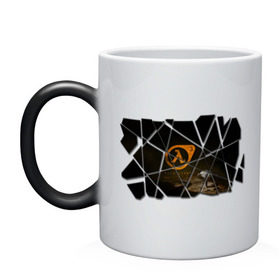Кружка хамелеон с принтом Half-Life 3 (2) , керамика | меняет цвет при нагревании, емкость 330 мл | компьютерные игры