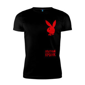 Мужская футболка премиум с принтом Ищу подопытного кролика , 92% хлопок, 8% лайкра | приталенный силуэт, круглый вырез ворота, длина до линии бедра, короткий рукав | playboy | опытный кролик | плэйбой