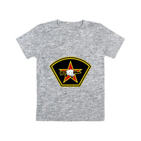 Детская футболка хлопок с принтом Боевая единица , 100% хлопок | круглый вырез горловины, полуприлегающий силуэт, длина до линии бедер | боевая единица | внутренние войска | герб | силовая структура | спецназ
