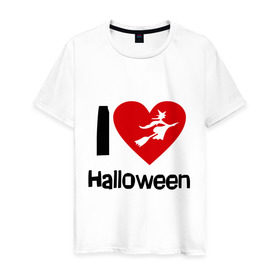 Мужская футболка хлопок с принтом I love halloween (Я люблю хэллоуин) , 100% хлопок | прямой крой, круглый вырез горловины, длина до линии бедер, слегка спущенное плечо. | 31 октября | hallowin | haloveen | haloven | halovin | halowen | hellowee | heloven | helovin | день всех святых | день святых | привидение | призрак | смайл | халлоуин | халоуин | халувин | хелловин | хеллоуин | хеллуин | хеловин