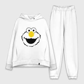 Женский костюм хлопок Oversize с принтом Sesame Street Elmo Big Smile ,  |  | cookie monster | elmo | sesame street | улица сезам