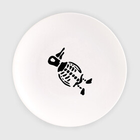 Тарелка с принтом Скелет пингвина , фарфор | диаметр - 210 мм
диаметр для нанесения принта - 120 мм | пингвин | скелет