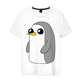 Мужская футболка хлопок с принтом Гантер , 100% хлопок | прямой крой, круглый вырез горловины, длина до линии бедер, слегка спущенное плечо. | пингвин