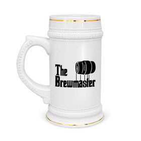 Кружка пивная с принтом The brewmaster (пивовар) ,  керамика (Материал выдерживает высокую температуру, стоит избегать резкого перепада температур) |  объем 630 мл | крестный отец | парордия | прикол