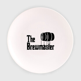 Тарелка с принтом The brewmaster (пивовар) , фарфор | диаметр - 210 мм
диаметр для нанесения принта - 120 мм | крестный отец | парордия | прикол