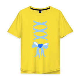 Мужская футболка хлопок Oversize с принтом Карсет , 100% хлопок | свободный крой, круглый ворот, “спинка” длиннее передней части | 