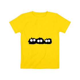 Детская футболка хлопок с принтом Монстрики , 100% хлопок | круглый вырез горловины, полуприлегающий силуэт, длина до линии бедер | глаза | монстр | монстрики | позитив | пушистики | смайл