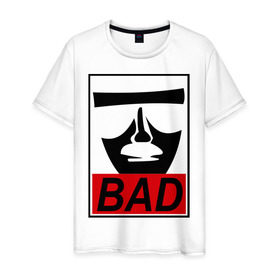 Мужская футболка хлопок с принтом Breaking Bad , 100% хлопок | прямой крой, круглый вырез горловины, длина до линии бедер, слегка спущенное плечо. | Тематика изображения на принте: bad | breaking bad | во все тяжкие