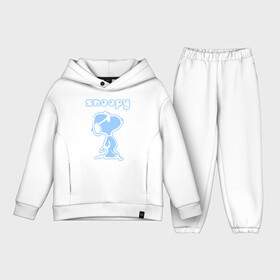 Детский костюм хлопок Oversize с принтом Snoopy ,  |  | snoopy | мультфильм | снупи | снупи в очках | собака