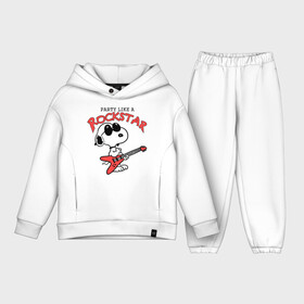 Детский костюм хлопок Oversize с принтом Snoopy Rockstar ,  |  | гитара
