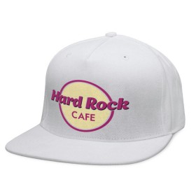 Кепка снепбек с прямым козырьком с принтом Hard rock , хлопок 100% |  | hard rock cafe | pock | музыка | рок | рок кафе