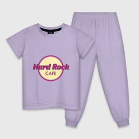Детская пижама хлопок с принтом Hard rock , 100% хлопок |  брюки и футболка прямого кроя, без карманов, на брюках мягкая резинка на поясе и по низу штанин
 | hard rock cafe | pock | музыка | рок | рок кафе
