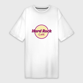 Платье-футболка хлопок с принтом Hard rock ,  |  | hard rock cafe | pock | музыка | рок | рок кафе