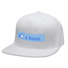 Кепка снепбек с прямым козырьком с принтом Я босс. , хлопок 100% |  | boss | like | like a boss | интернет приколы | прикольные картинки