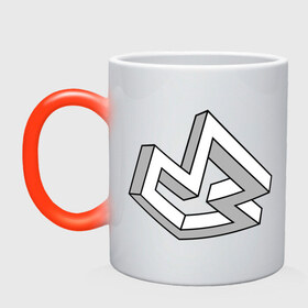 Кружка хамелеон с принтом Оптическая иллюзия , керамика | меняет цвет при нагревании, емкость 330 мл | optical illusion | оптическая иллюзия | оптический обман