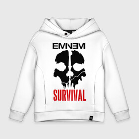 Детское худи Oversize хлопок с принтом Eminem - Survival , френч-терри — 70% хлопок, 30% полиэстер. Мягкий теплый начес внутри —100% хлопок | боковые карманы, эластичные манжеты и нижняя кромка, капюшон на магнитной кнопке | eminem   survival | gangsta | gansta | hip | hip hop | hop | media | rap | survival выживание | еп | рэп | рэпчина | хип | хип хоп | хоп | эминем