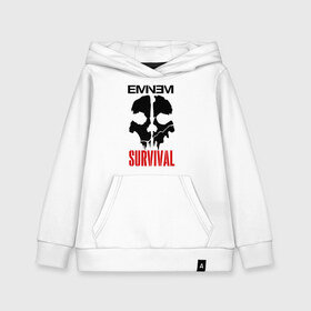 Детская толстовка хлопок с принтом Eminem - Survival , 100% хлопок | Круглый горловой вырез, эластичные манжеты, пояс, капюшен | eminem   survival | gangsta | gansta | hip | hip hop | hop | media | rap | survival выживание | еп | рэп | рэпчина | хип | хип хоп | хоп | эминем