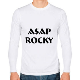 Мужской лонгслив хлопок с принтом Asap Rocky , 100% хлопок |  | Тематика изображения на принте: asap | asap rocky | rap | rocky