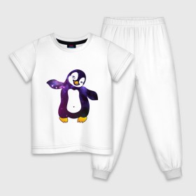Детская пижама хлопок с принтом Пингвин просто космос , 100% хлопок |  брюки и футболка прямого кроя, без карманов, на брюках мягкая резинка на поясе и по низу штанин
 | Тематика изображения на принте: пингвин