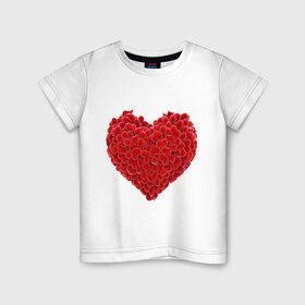 Детская футболка хлопок с принтом Любовь , 100% хлопок | круглый вырез горловины, полуприлегающий силуэт, длина до линии бедер | любовь | с любовью | сделано | семья | сердечко | сердце