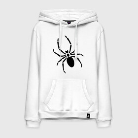 Мужская толстовка хлопок с принтом Страшный паук , френч-терри, мягкий теплый начес внутри (100% хлопок) | карман-кенгуру, эластичные манжеты и нижняя кромка, капюшон с подкладом и шнурком | Тематика изображения на принте: насекомые | паук | паук на спине | страшный паук | тарантул