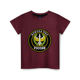 Детская футболка хлопок с принтом ПВО , 100% хлопок | круглый вырез горловины, полуприлегающий силуэт, длина до линии бедер | армейские | войска пво | пво | россия | силовые структуры