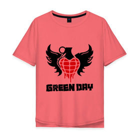 Мужская футболка хлопок Oversize с принтом Green Day Wings , 100% хлопок | свободный крой, круглый ворот, “спинка” длиннее передней части | green day | green day wings | green day граната | heavy metal | metal | rock | trash metal | альтернатива | граната | грин дэй | квартет | метал | рок | рок группа | рок группы | трэш метал | хеви метал