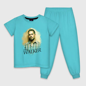 Детская пижама хлопок с принтом Paul Walker , 100% хлопок |  брюки и футболка прямого кроя, без карманов, на брюках мягкая резинка на поясе и по низу штанин
 | paul walker | актер | пол уокер