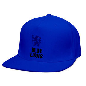 Кепка снепбек с прямым козырьком с принтом blue lions (chelsea) , хлопок 100% |  | blue lions | blue lions (chelsea) | спорт | футбол
