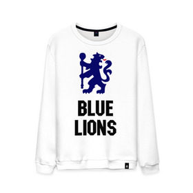 Мужской свитшот хлопок с принтом blue lions (chelsea) , 100% хлопок |  | Тематика изображения на принте: blue lions | blue lions (chelsea) | спорт | футбол