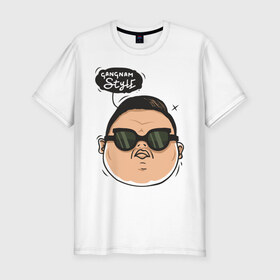 Мужская футболка премиум с принтом Gangnam Style , 92% хлопок, 8% лайкра | приталенный силуэт, круглый вырез ворота, длина до линии бедра, короткий рукав | 