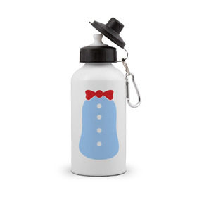Бутылка спортивная с принтом Костюм Пингвина , металл | емкость — 500 мл, в комплекте две пластиковые крышки и карабин для крепления | костюм | костюм пингвина | праздник