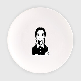 Тарелка с принтом Wednesday Addams , фарфор | диаметр - 210 мм
диаметр для нанесения принта - 120 мм | wednesday addams | кино | мультфильмы и тв | семейка | семейка адамс