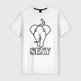 Мужская футболка премиум с принтом Sexy (секси) , 92% хлопок, 8% лайкра | приталенный силуэт, круглый вырез ворота, длина до линии бедра, короткий рукав | животные | прикольные картинки