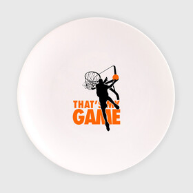 Тарелка 3D с принтом Баскетбол моя игра , фарфор | диаметр - 210 мм
диаметр для нанесения принта - 120 мм | Тематика изображения на принте: моя игра