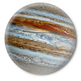 Значок с принтом Планета Юпитер ,  металл | круглая форма, металлическая застежка в виде булавки | планета | планета юпитер | прикольные картинки | текстуры