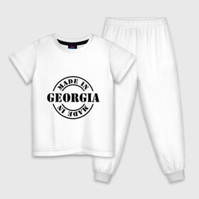 Детская пижама хлопок с принтом Made in Georgia (сделано в Грузии) , 100% хлопок |  брюки и футболка прямого кроя, без карманов, на брюках мягкая резинка на поясе и по низу штанин
 | made in georgia | грузия | сделано в грузии | туристические