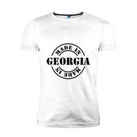Мужская футболка премиум с принтом Made in Georgia (сделано в Грузии) , 92% хлопок, 8% лайкра | приталенный силуэт, круглый вырез ворота, длина до линии бедра, короткий рукав | made in georgia | грузия | сделано в грузии | туристические