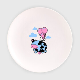 Тарелка с принтом Корова с шариками , фарфор | диаметр - 210 мм
диаметр для нанесения принта - 120 мм | животные | корова с шариками | молоко | небо | прикольные картинки | шары
