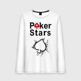 Мужской лонгслив хлопок с принтом Poker Stars , 100% хлопок |  | pokerstars