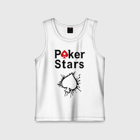 Детская майка хлопок с принтом Poker Stars ,  |  | Тематика изображения на принте: pokerstars