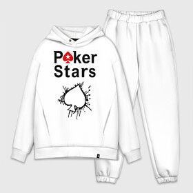 Мужской костюм хлопок OVERSIZE с принтом Poker Stars ,  |  | Тематика изображения на принте: pokerstars