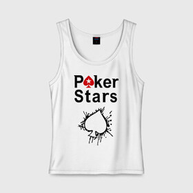 Женская майка хлопок с принтом Poker Stars , 95% хлопок, 5% эластан |  | pokerstars