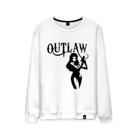 Мужской свитшот хлопок с принтом Outlaw (вне закона) , 100% хлопок |  | outlaw | вне закона | выстрел | девушка | оружие | прикольные картинки
