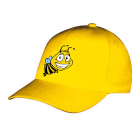 Бейсболка с принтом Пчелка , 100% хлопок | классический козырек, металлическая застежка-регулятор размера | веселая пчелка | животные | мед | полоски | пчелка | шмель