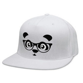 Кепка снепбек с прямым козырьком с принтом Панда в очках , хлопок 100% |  | панда